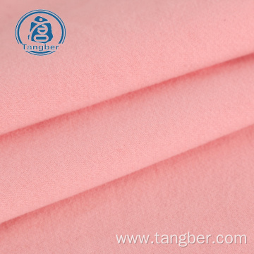 brushed pink polyester cotton polar fleece hoodie fabric